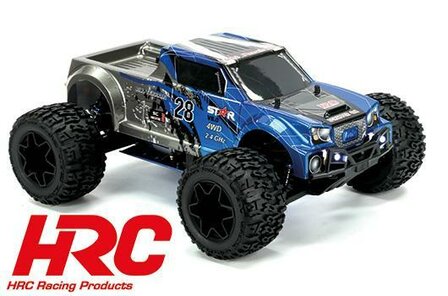 HRC15011BL2 1/10 XL Elektrisch - 4WD Monster Truck - RTR - HRC NEOXX - Brushless - Scrapper Blauw/ZWART