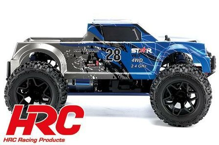 HRC15011BL2 1/10 XL Elektrisch - 4WD Monster Truck - RTR - HRC NEOXX - Brushless - Scrapper Blauw/ZWART