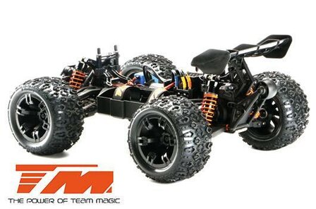 TM510006G  Car - 1/10 Racing Monster Electric - 4WD - RTR - Brushless 4S - Waterproof - Team Magic E5 HX 4S - Black/Green