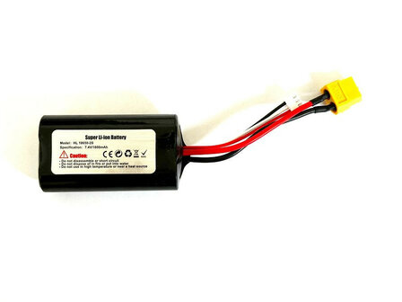 Li-on accu 7,4 V 1800 mAh  mini Tamiya aansluiting voor henglong tanks V6.0 / V7.0 uitvoeringen met XT60