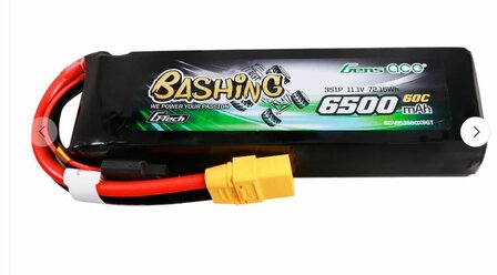 Gens ace G-Tech 6500mAh 11.1V 60C 3S Lipo Battery Pack with XT90-Bashing Series