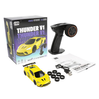 MODSTER Mini Racer Thunder V1 Geel 1/40 MD12120