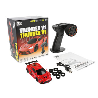 MODSTER Mini Racer Thunder V1 Rood 1/40 MD12121