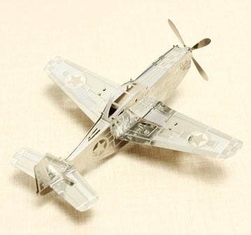 Zoyo metalen bouwpakket P-51 Mustang 3D Laser Cut2