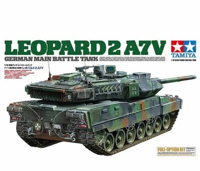 RC tank Tamiya 56047 bouw pakket 1:16 RC Leopard 2 A7V Full Option