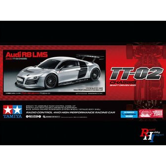 RC auto 58749 1/10 R/C Audi R8 LMS 2008 TT-02 Bouwpakket
