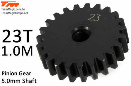 Tandwiel KF6602-23 Pinion Gear - 1.0M / 5mm Shaft - Steel - 23T