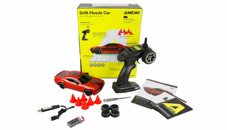 21114 Drift Muscle Car Onroad/Drift 4WD 1:20 RTR rood