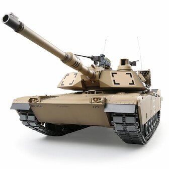 RC tank 1/16 RC Tank &ldquo;M1A2 Abrams&rdquo; 1:16 Heng Long - Rook &amp; Geluid, stalen tandwielen, metalen rupsbanden en metalen wielen, 2,4 GHz V7.0 &ndash; PRO met RRZ