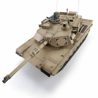 RC tank 1/16 RC Tank &ldquo;M1A2 Abrams&rdquo; 1:16 Heng Long - Rook &amp; Geluid, stalen tandwielen, metalen rupsbanden en metalen wielen, 2,4 GHz V7.0 &ndash; PRO met RRZ