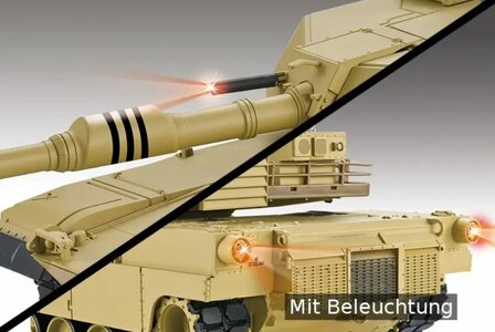 RC tank 1/16 RC Tank &ldquo;M1A2 Abrams&rdquo; 1:16 Heng Long - Rook &amp; Geluid, stalen tandwielen, metalen rupsbanden en metalen wielen, 2,4 GHz V7.0 &ndash; PRO met RRZ
