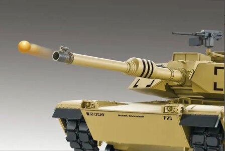 RC tank 1/16 RC Tank &ldquo;M1A2 Abrams&rdquo; 1:16 Heng Long - Rook &amp; Geluid, stalen tandwielen, metalen rupsbanden en metalen wielen, 2,4 GHz V7.0 &ndash; PRO met RRZ