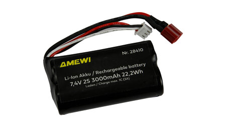 28410 Li-Ion Akku 2S 7,4V 3000mAh T-Stekker