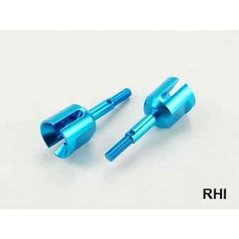 800708 Wielassen Blauw alu passend voor TT- 02 Tamiya 2 stuks