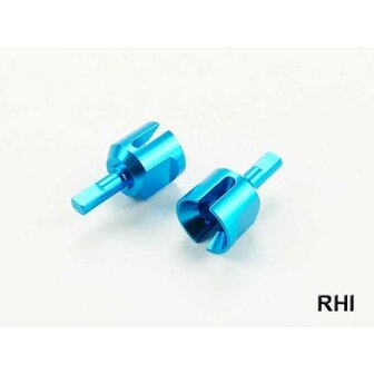 800709 Diff-cups Blauw alu passend voor TT- 02 Tamiya 2 stuks