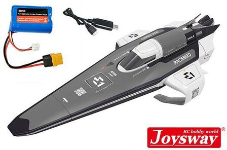 JOY8608W Race Boat - Electric - RTR - E1 Race Bird Hydrofoil 1/10 - white