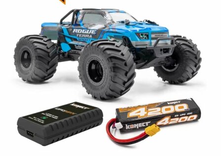 ROGUE TERRA borstelloze SPORT Blue-PACK accu&#039;s en lader