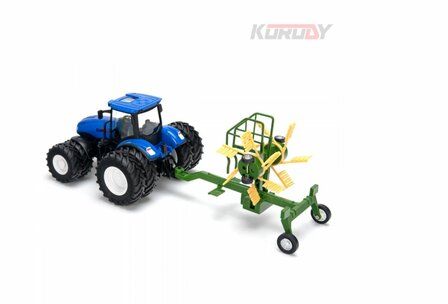 KO6637HB KORODY Tractor with double wheels and haytedder RC RTR 1:24