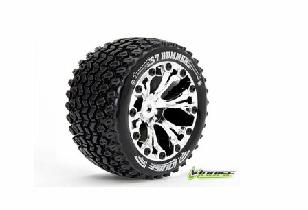 LT3209C LOUISE RC WORLD Tire &amp; Wheel ST-HUMMER 2,8&quot; Chrome 0-Offset 2stuks