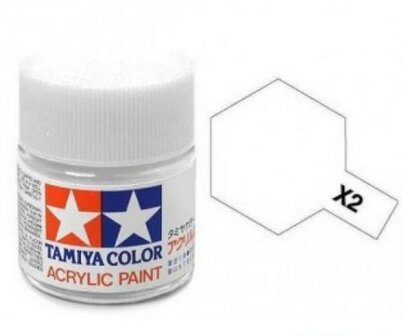 Tamiya Acrylic X-2 White &ndash; 23ml Bottle 81002