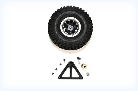1230655 Ersatzrad mit Halterung Tuningteil f&uuml;r Absima Crawler CR3.4    Passend f&uuml;r Sherpa