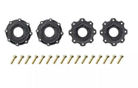 LT3327X Louise RC - MFT - ST-MCROSS - 1-8 Stadium Truck Tire Set - Mounted - Sport - Black Wheels - Removable 0" &amp; 1/2" OFFSET HEX 17mm - L-T3227X 2stuks