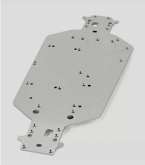 Onderdeel voor radiografische auto part nr 04001TI Chassis Aluminium metal