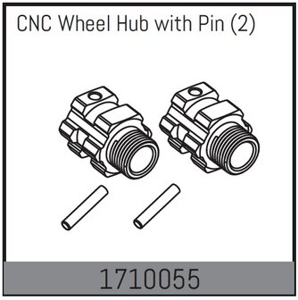 1710055 Absima Ersatz-  Tuningteile 1:7 Mamba  CNC Radnaben mit Pin