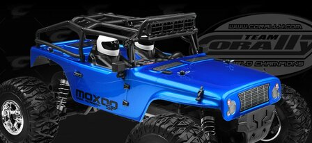 Body compleet afgelakt voor C-00257-200 Polycarbonate Body &ndash; MOXOO XP &ndash; Printed Blue &ndash; Cut 1:10