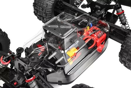 Body C-00180-399 Team Corally - Afdekking chassis - Polycarbonaat - Transparant - Gesneden - Past op Dementor - Shogun - Kronos - Muraco - Punisher - Jambo - 1st