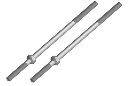 Onderdeel C-00250-052 Team Corally - Spanschroef 75 mm - M3 - Staal - 2 stuks