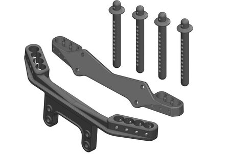 Onderdeel C-00250-018 Team Corally - Koetswerkmontageset - FR/RE - 1 set