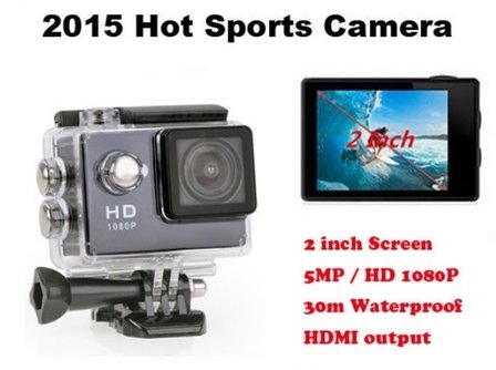 HD action camera 30 mtr waterproof 2 inch FullHD 1080