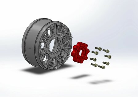 LT3364SB Louise Banden en wielen B-UPHILL 1/8 Buggy Soft MFT Verwijderbare 17 mm zeskant 0" &amp; 1/2" offset