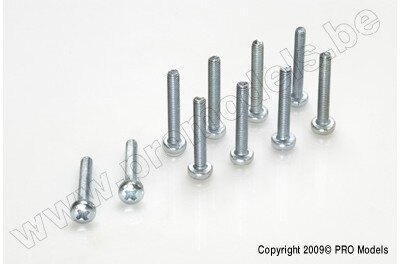 G-Force RC - Bolcilinderschroef met philips kruissleuf, M3X30, Gegalvaniseerd staal (10st)