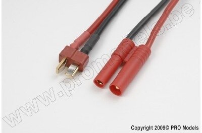 G-Force RC - Conversiekabel van Deans Man naar 4mm goudstekker, silicone kabel 14AWG (1st)