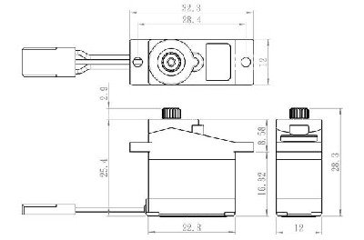 Sav&ouml;x - SH-0257MG Digital DC Motor Servo , Metal Gear 1