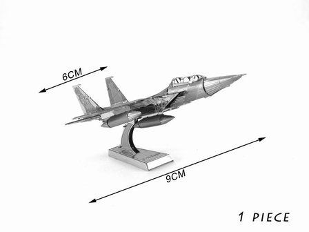 Metalen bouwpakket F-15 Fighter 3D Laser Cut 
