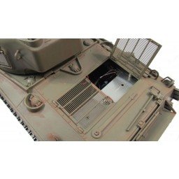 RC tank  M4A3 Sherman Voll metaal RTR - IR - TRUE Sound - 2,4GHz gespoten in de kleur army green