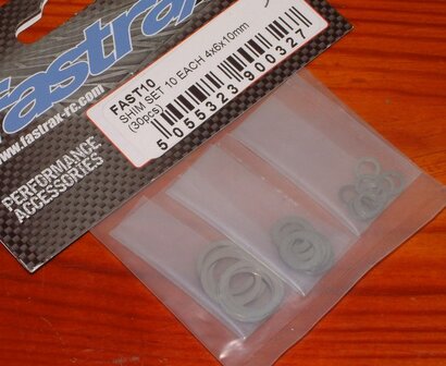 Fastrax FAST10 Thin Shim set 4 / 6 / 8 / 10mm (10 of each)