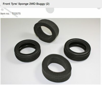 Team C T02075 Front Tyre/ Sponge 2WD Buggy (2)