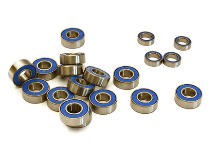 Integy Low Friction Blue Rubber Sealed Bearings (19) Set for Traxxas 1/16 Stampede 2WD