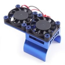 FASTRAX 36-1 blue aluminium twin fan motor heatsink unit dubbelfans motor koeler