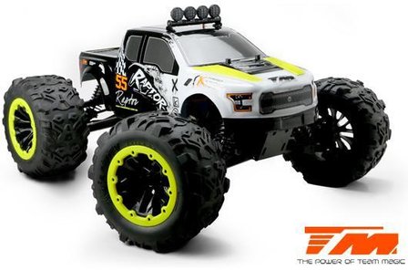 Auto - Monster Truck Electric - 4WD - RTR - Brushless 2250KV - 6S - Waterproof - TM E6 RAPTOR - Zwart / Yellow