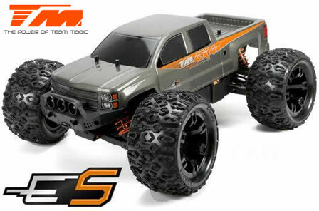 Auto - 1/10 Monster Truck Electric - 4WD - RTR - Geborsteld - Waterdicht - Team Magic E5 - zilver Body