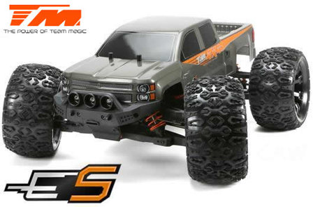 Auto - 1/10 Monster Truck Electric - 4WD - RTR - Geborsteld - Waterdicht - Team Magic E5 - zilver Body