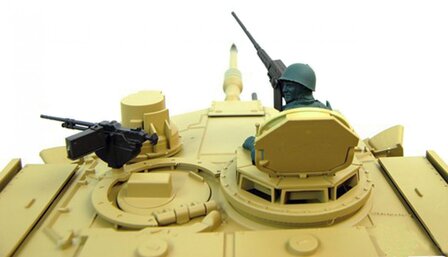 RC tank Panzer Abrams M1A2 Pro metalen tracks, loop[ en geleidewielen en aandrijving 2.4GHZ IR/BB  V7.0