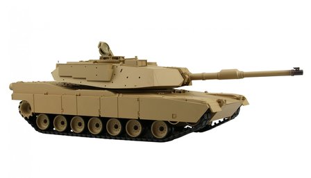 RC tank Abrams M1A2 2.4GHZ  met schietfunctie rook en geluid IR/BB en houten transport kist TK7.0