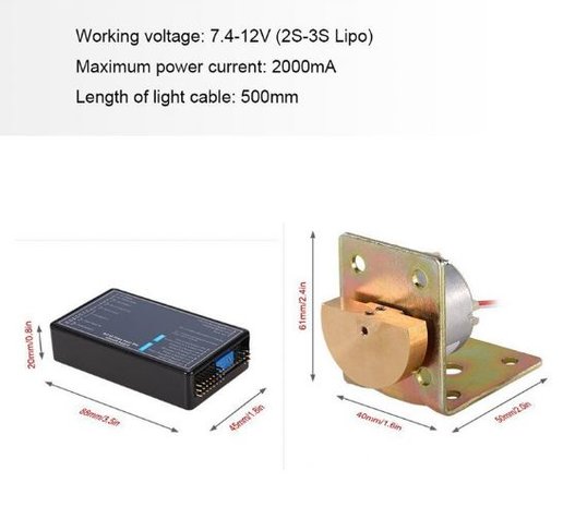 Rc container truck sound en verlichtings set 28960 G. T. POWER Container Truck Verlichting en Stem Trillingen Systeem voor RC trucks cars