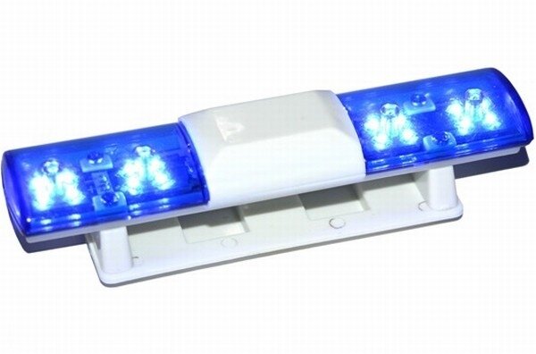 RC verlichting Light Kit - LED - 1/10 Police Roof Long Lights blauw/blauw